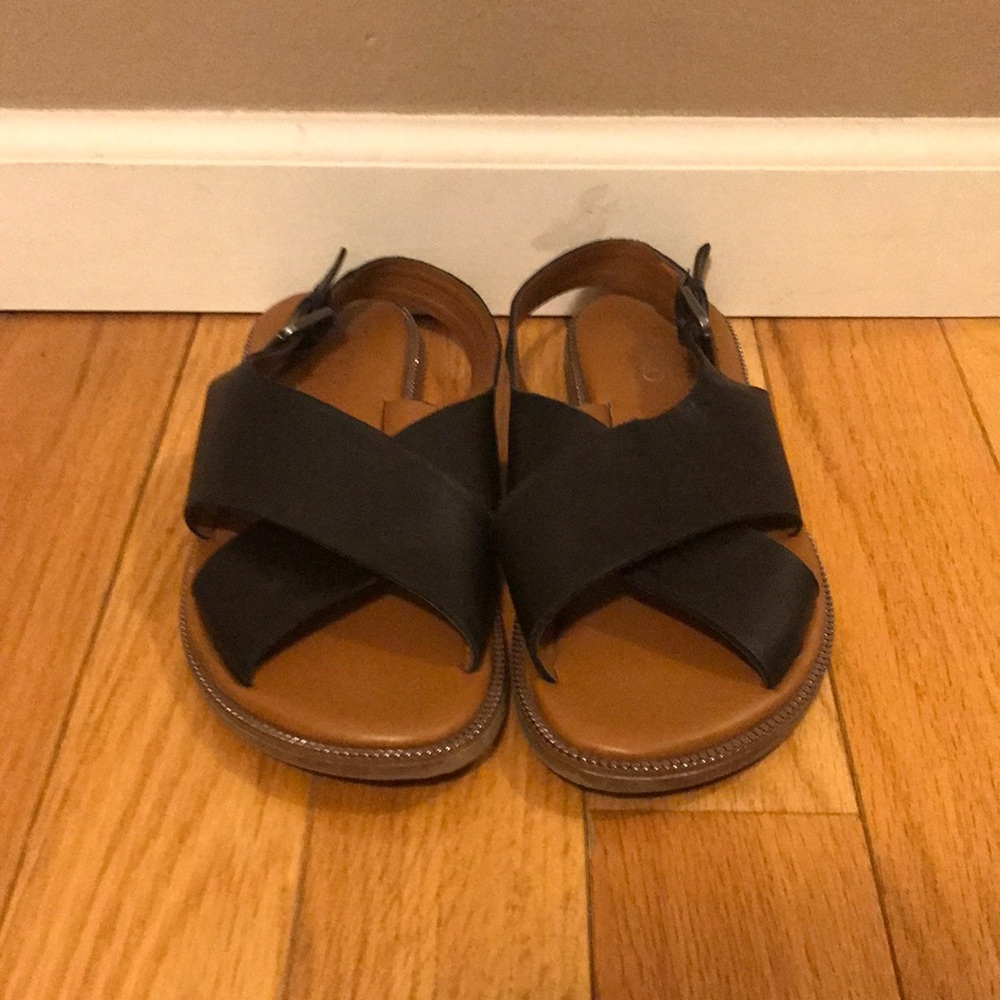 Franco Sarto Black Leather Sandals